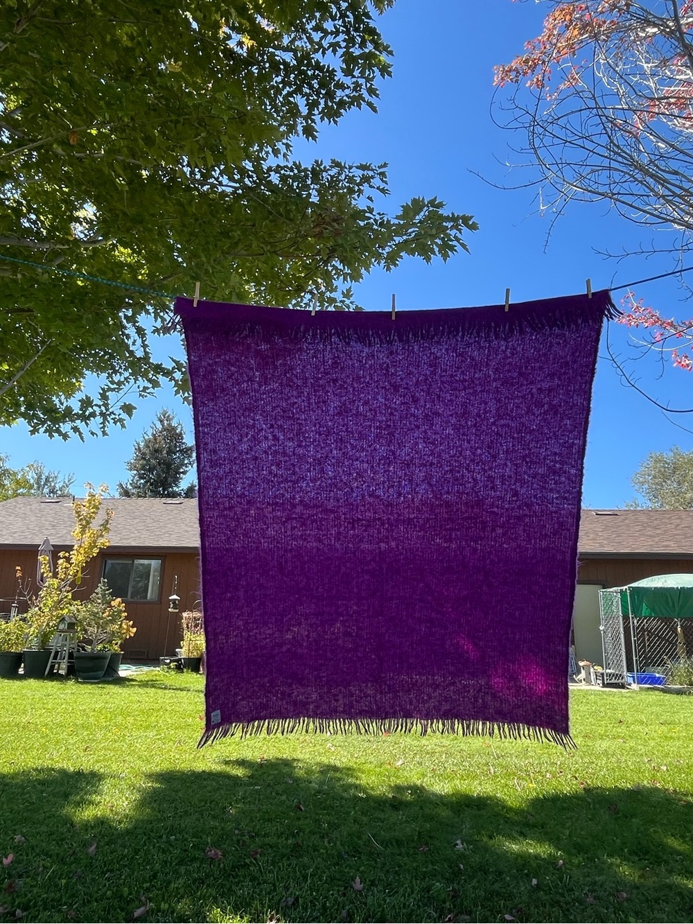 Avoca Handweavers Pure Wool throw from Wicklow, Ireland 65”x57” - Picture 3 of 6